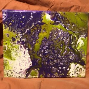 “Scooby-Doo” 8x10 Acrylic Pour Painting